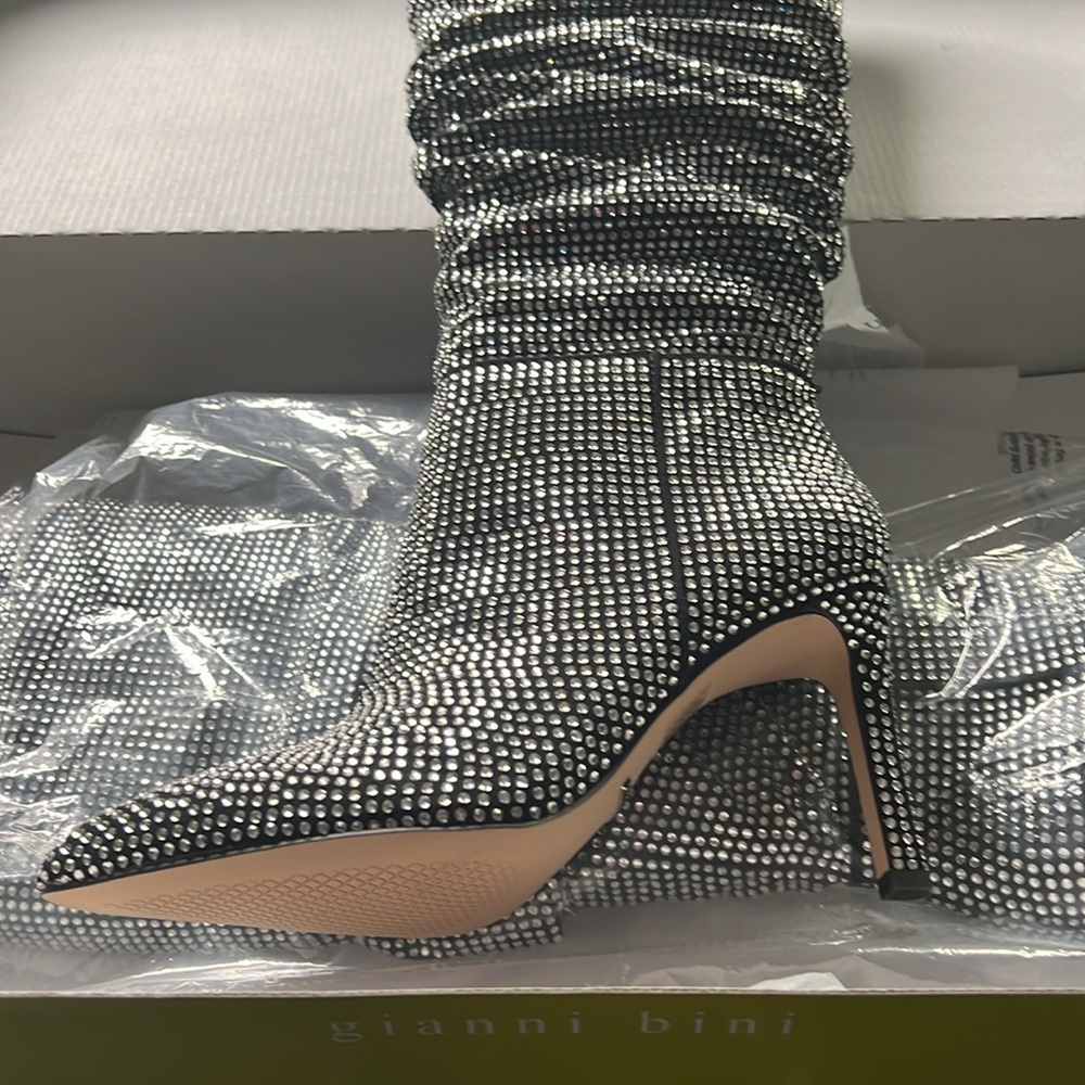 Gianni Bini Rhinestone Knee Boots - Picture 8 of 10